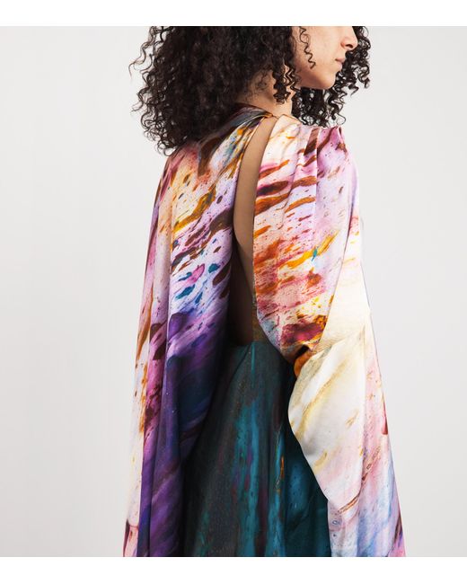 Roksanda Purple Silk Robina Kaftan Maxi Dress