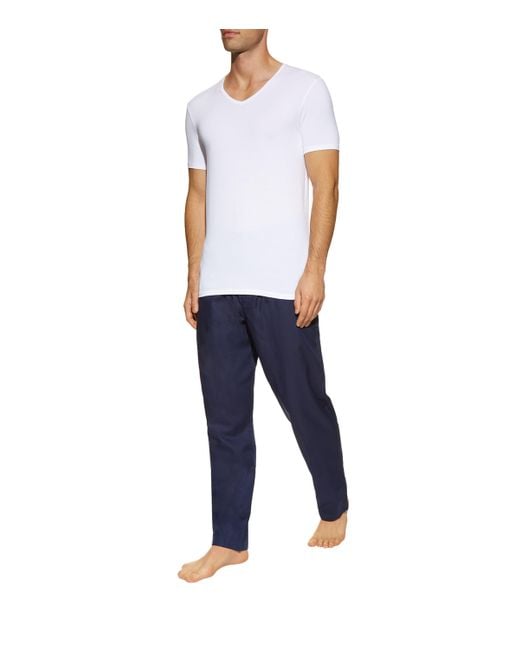 Derek Rose White Model Lounge T-Shirt for men