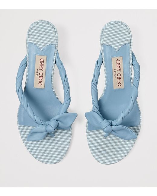 Jimmy Choo White Liss 35 Leather Mules