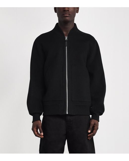 Mackage Black Wool Emilio-W Bomber Jacket for men