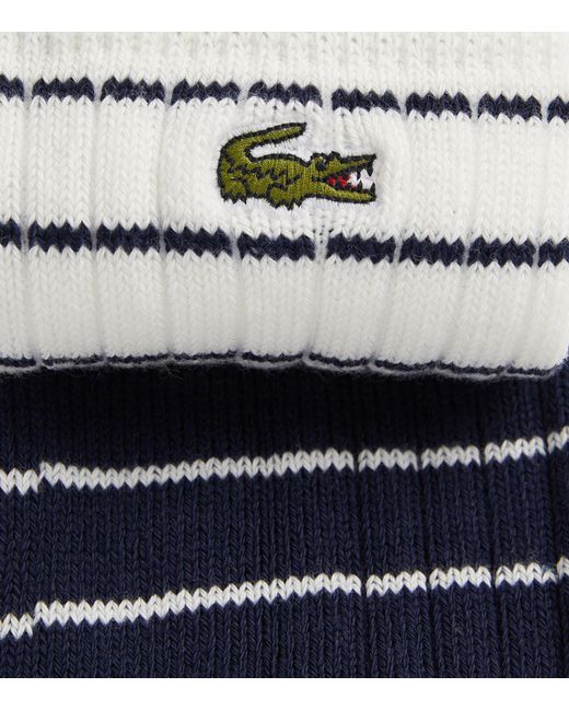Lacoste Blue French Heritage Striped Socks for men