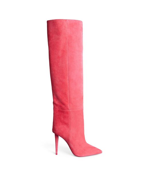 Christian Louboutin Pink Astrilarge Botta Suede Knee-high Boots 100