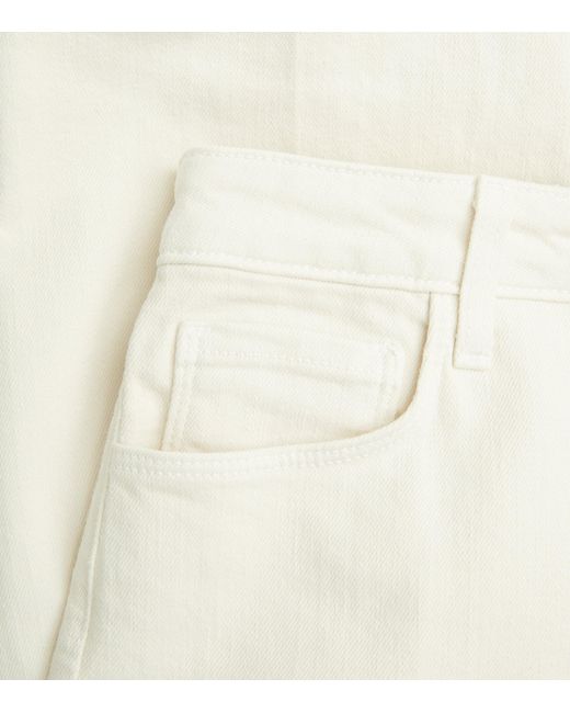 L'Agence White Kendra Flared Cut Jeans