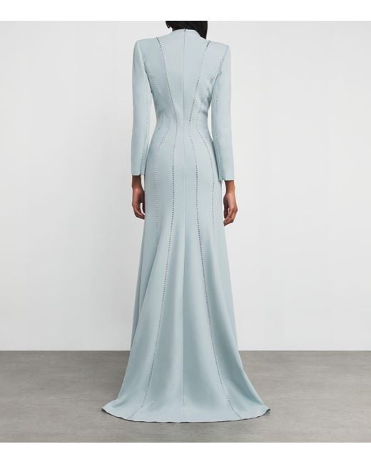 Jenny Packham Blue Embellished Victoire Gown