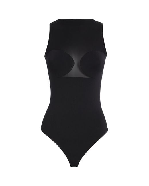 Wolford Black Bustier String Bodysuit
