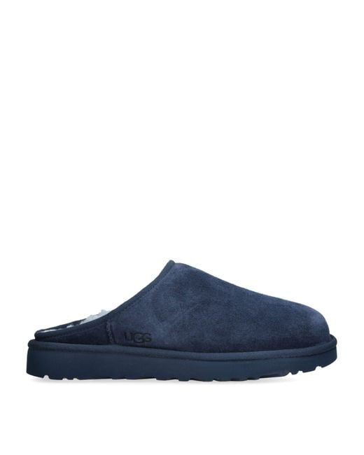 Ugg Blue Suede Classic Slippers for men