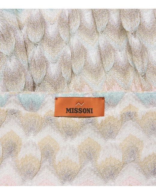 Missoni White Lamé Lace Motif Midi Skirt