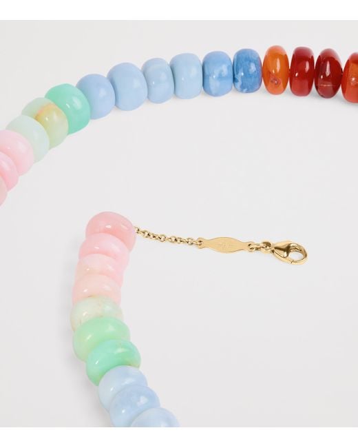 Jacquie Aiche Blue And Opal Beaded Necklace
