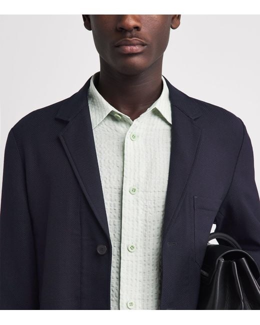 Paul Smith Blue Wool-Blend Unstructured Blazer for men