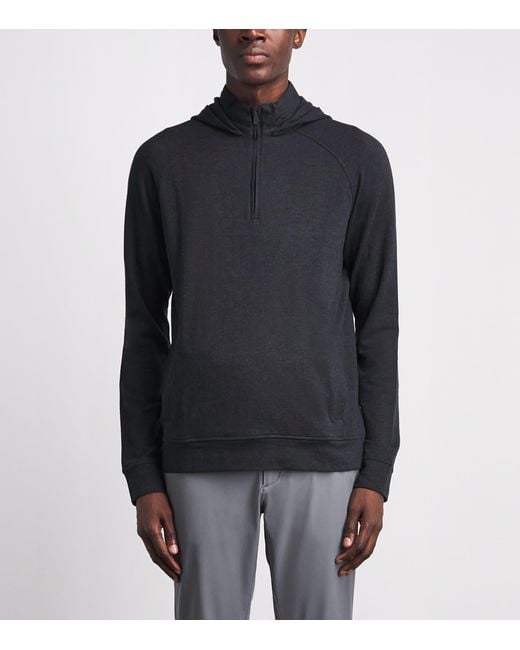 Kjus Blue Inverness Quarter-Zip Hoodie for men