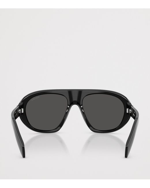 Prada Black Acetate Oversized Sunglasses