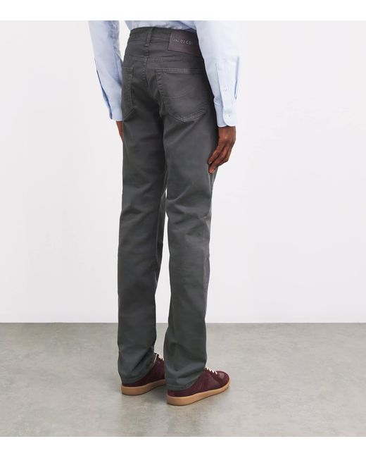 Jacob Cohen Gray Stretch-Cotton Nick Slim Chinos for men