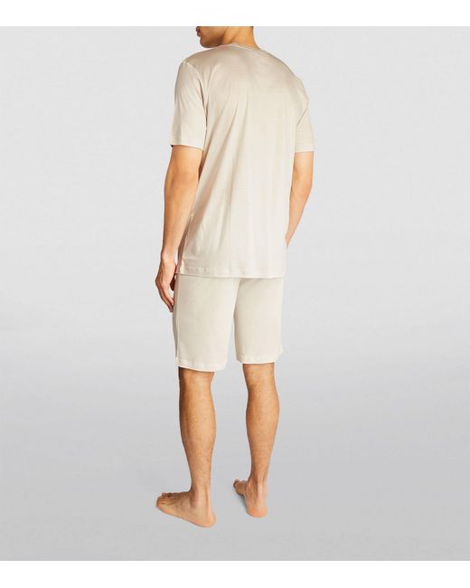 Zimmerli of Switzerland Natural Matching Loungewear Shorts Set for men