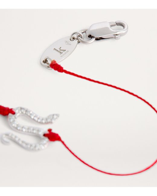 RedLine Red And Diamond Snake String Bracelet