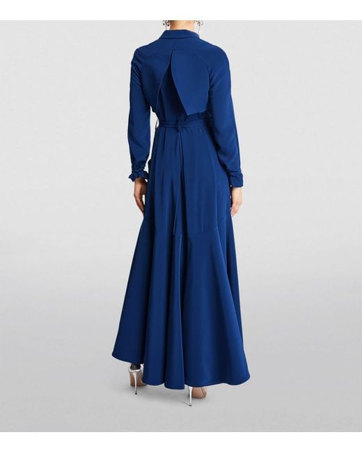 Alexis Mabille Blue Double-breasted Maxi Dress