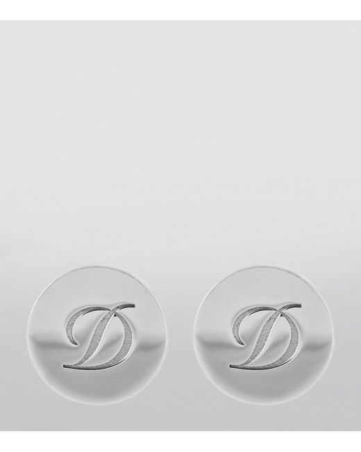 S T Dupont Metallic Iconic Monogram Cufflinks for men