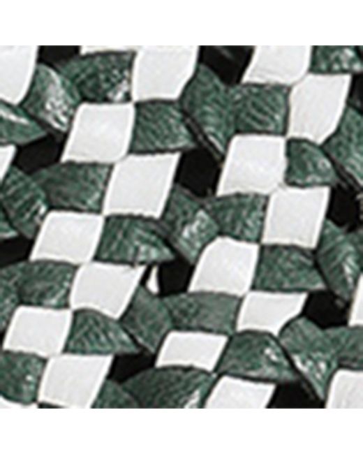 Dolce & Gabbana Green Goatskin Woven Derby Shoes for men