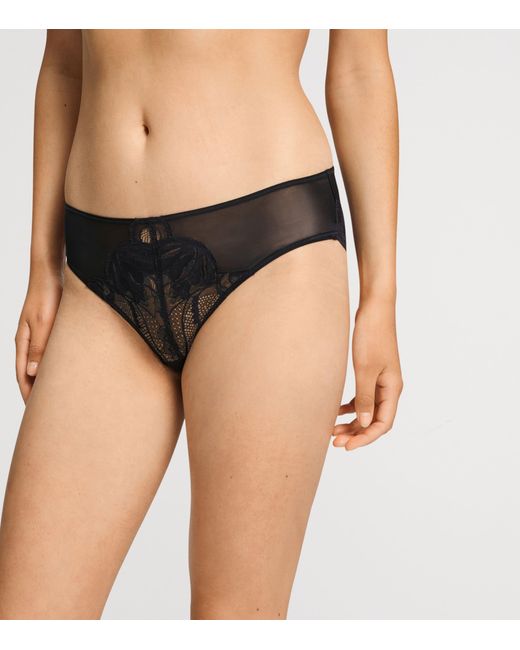 Hanro Black Lysia Midi Briefs