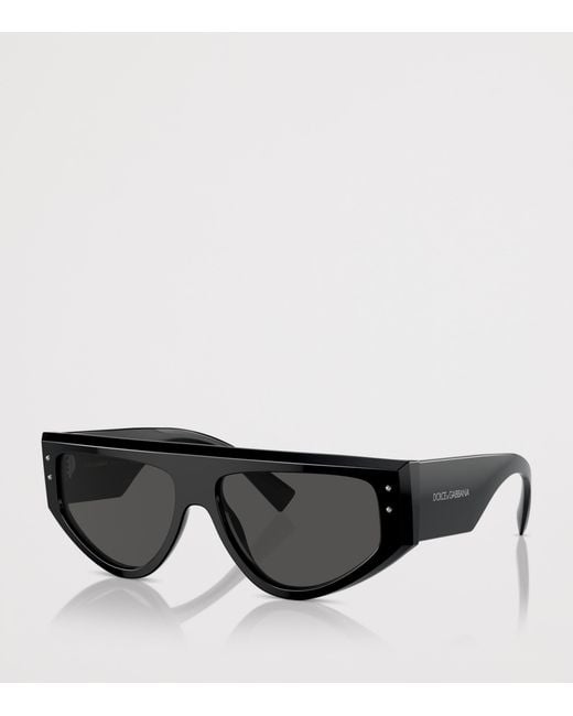 Dolce & Gabbana Black Rectangle Sunglasses for men