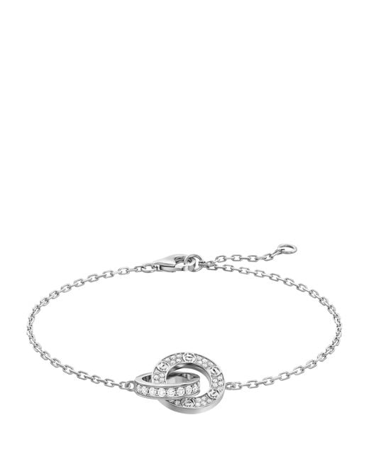 Cartier White And Diamond Love Chain Bracelet