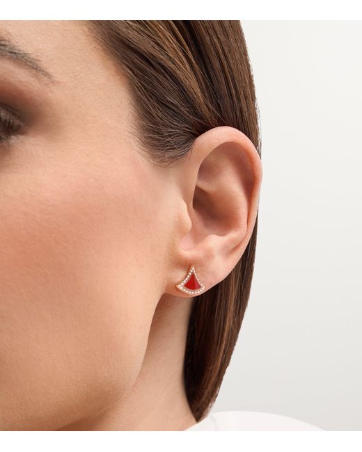 BVLGARI Red Diamond And Carnelian Divas' Dream Earrings