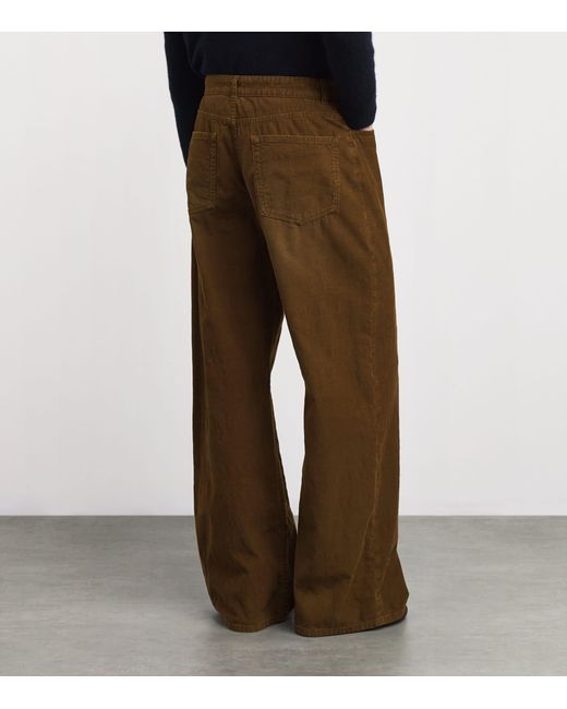 The Row Brown Eglitta Stretch-Cotton Jeans