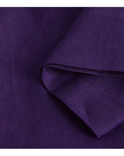 Eskandar Purple Linen A-line Blouse