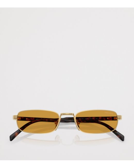 Prada Metallic Rectangle Sunglasses