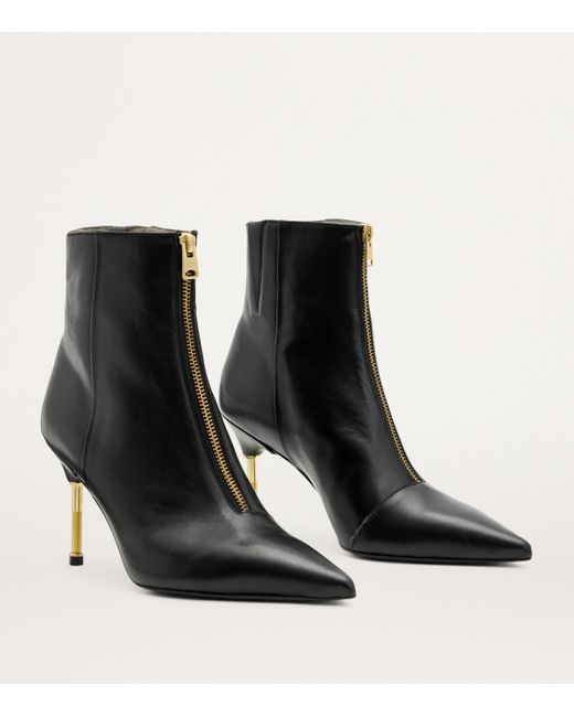 AllSaints Black Leather Natasha Boots 52