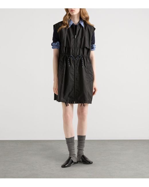 Prada Black Re-Nylon Mini Dress