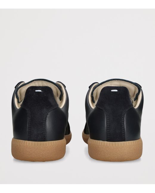 Maison Margiela Black Leather-Suede Replica Sneakers
