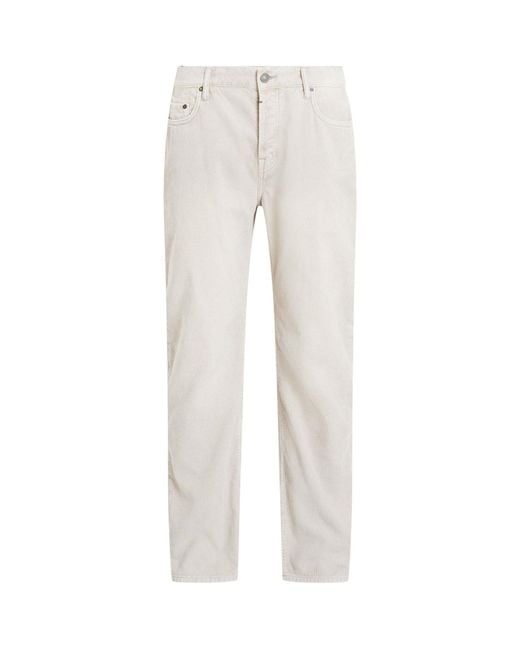 AllSaints White Corduroy Curtis Jeans for men