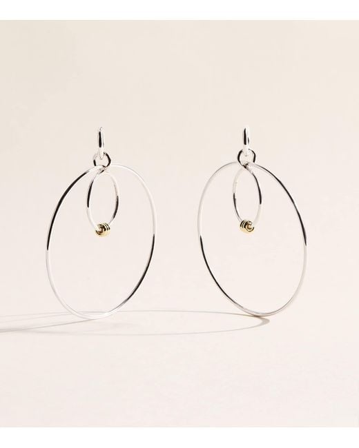 Spinelli Kilcollin Natural Sterling And Echo Hoop Earrings