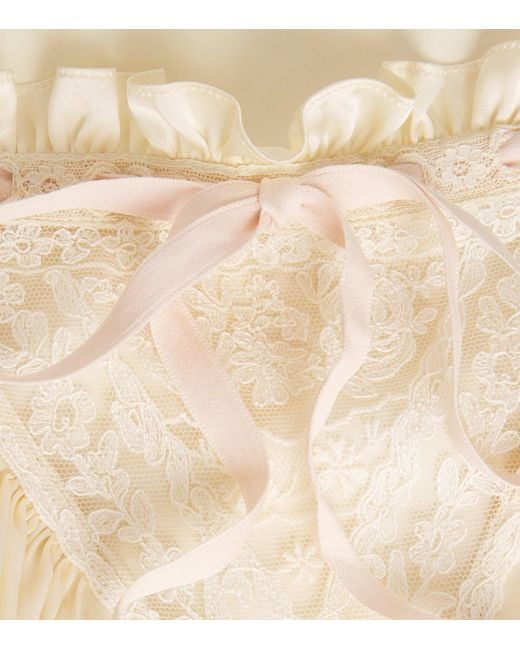 Chloé Natural Silk Ruffled Top
