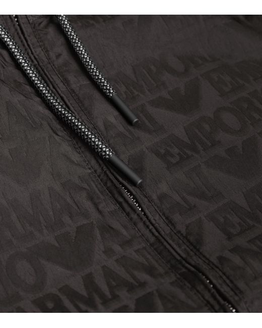 Emporio Armani Black Logo Shell Jacket for men