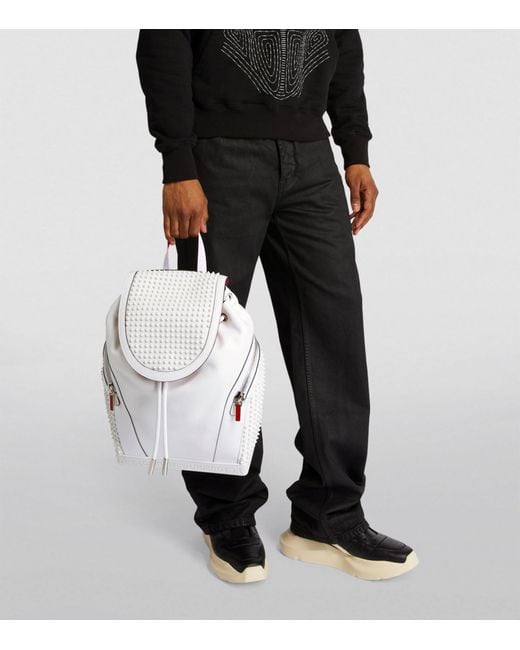 Christian Louboutin Explorafunk Leather Backpack in White for Men