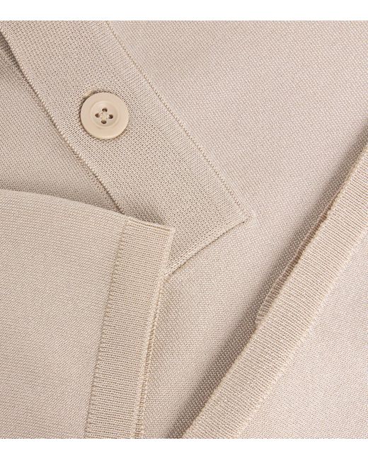Sandro White Knitted Polo Shirt for men