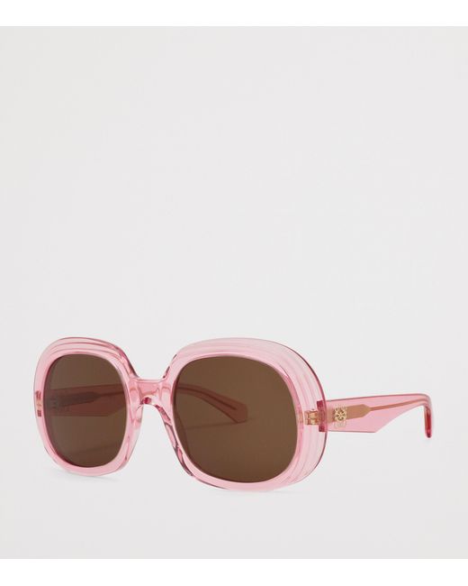 Loewe Brown Square Steps Sunglasses