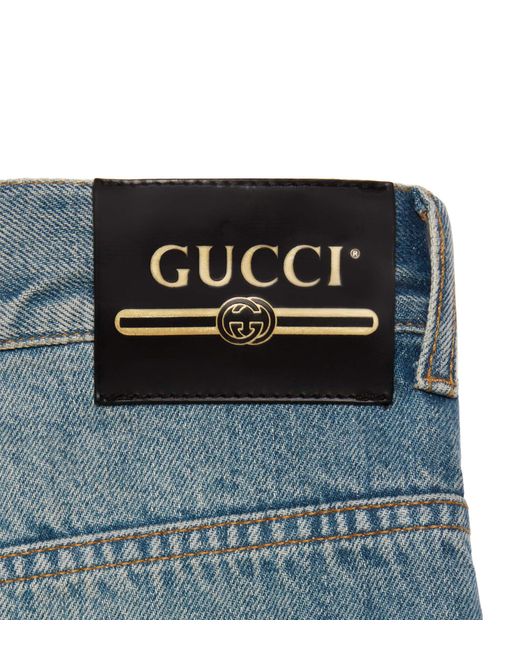 Gucci Blue Straight Denim Jeans for men