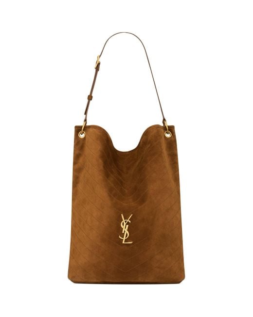 Saint Laurent Brown Suede Niki Bucket Bag