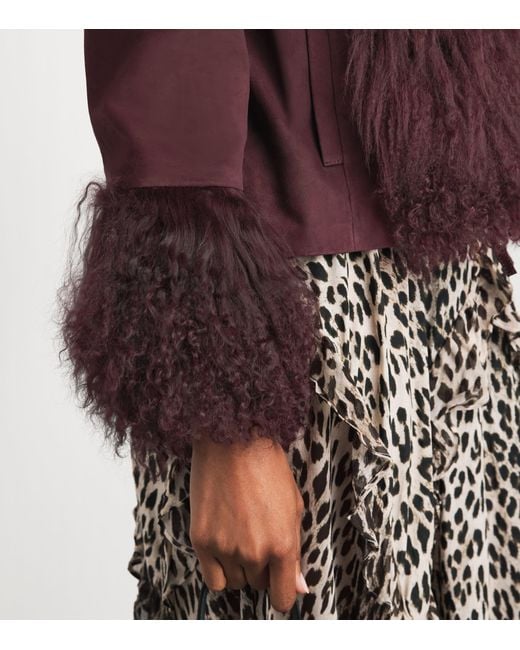Rixo Purple Sammy Suede Jacket