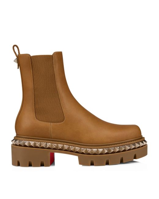 Christian Louboutin Brown St Emilia Pyraclou Leather Chelsea Boots