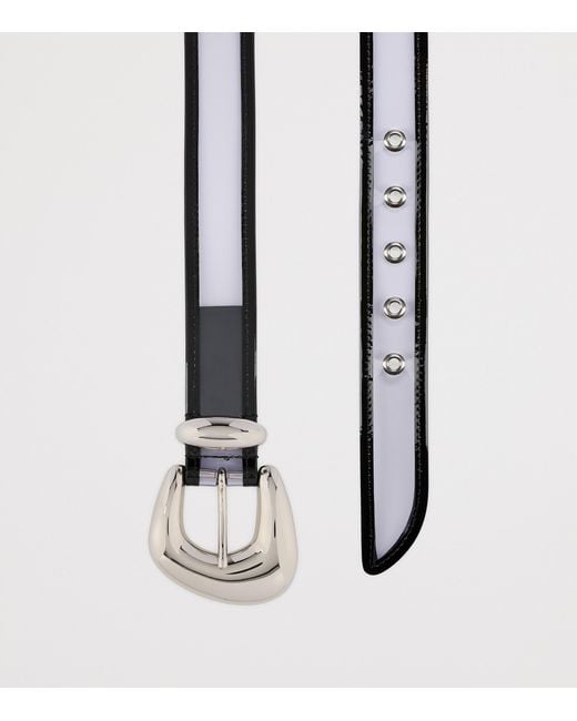 Christian Louboutin Black Bubble Pvc Patent Leather Belt