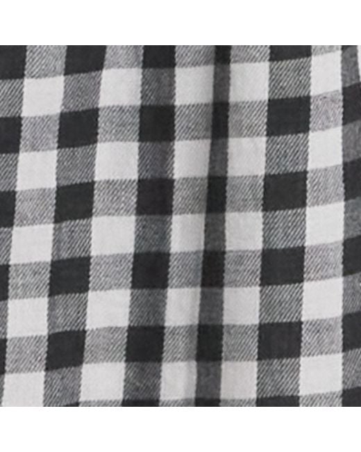 Rixo Gray Cotton Check Chandra Midi Dress