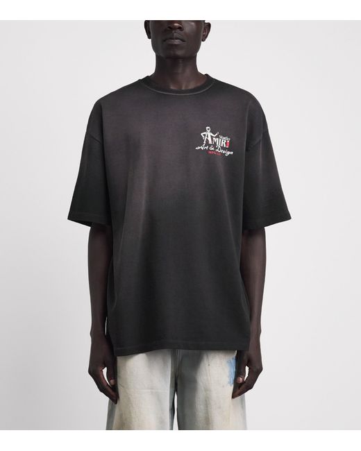 Amiri Black Cotton Studio T-Shirt for men