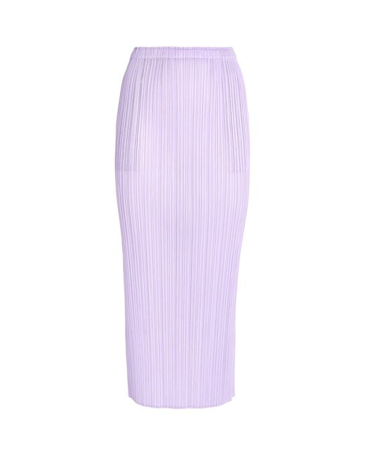 Pleats Please Issey Miyake Purple Monthly Colors April Maxi Skirt