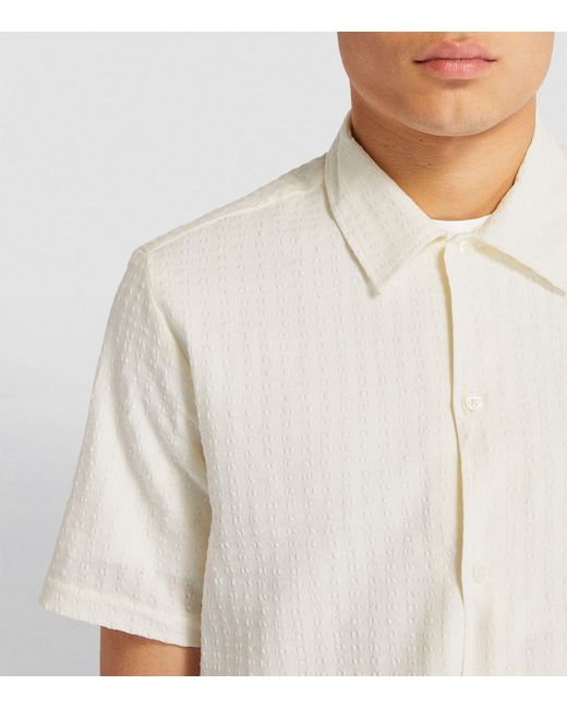 Samsøe & Samsøe White Avan Short-sleeve Shirt for men