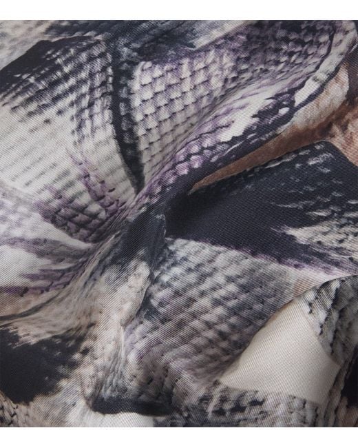 Agnona Multicolor Silk Floral Scarf