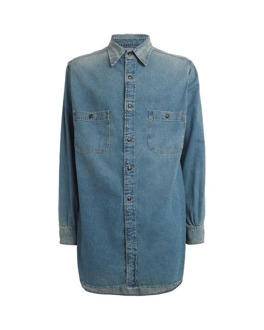 Maison Margiela Blue Denim Shirt for men