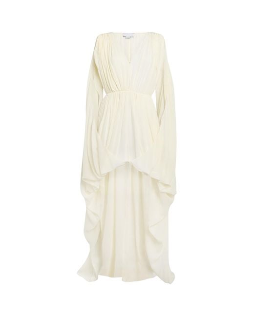 Stella McCartney White Silk Crepon Maxi Dress